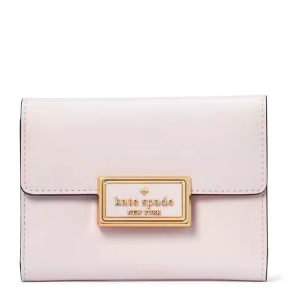 kate spade Handbags - Kate Spade Reegan Leather Medium Flap Wallett, Pale Amethyst NWT